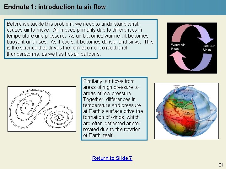 Endnote 1: introduction to air flow Before we tackle this problem, we need to