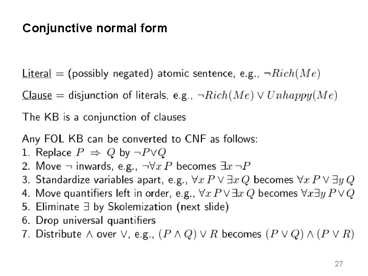 Conjunctive normal form 27 