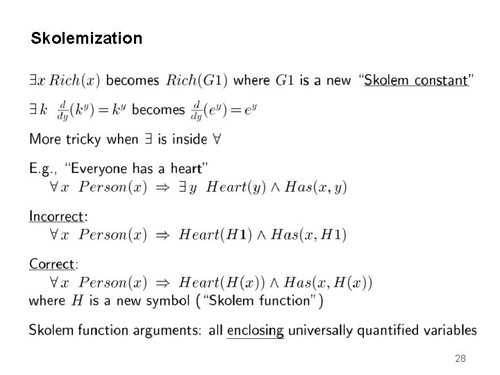 Skolemization 28 