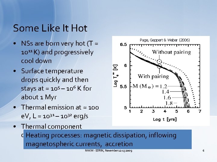 Some Like It Hot Page, Geppert & Weber (2006) • NSs are born very