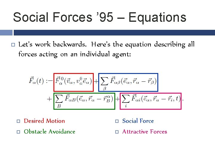 Social Forces ’ 95 – Equations Let’s work backwards. Here’s the equation describing all