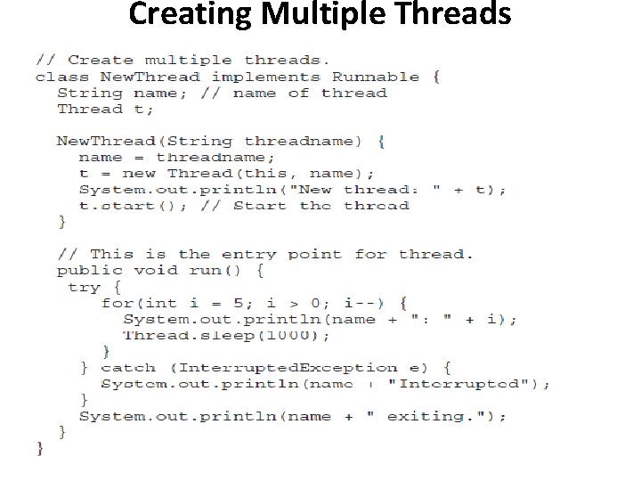 Creating Multiple Threads 