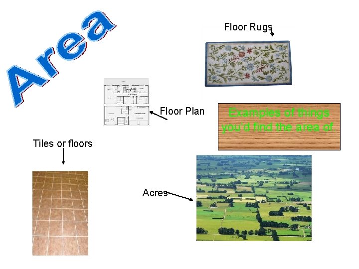 Floor Rugs Floor Plan Tiles or floors Acres Examples of things you’d find the