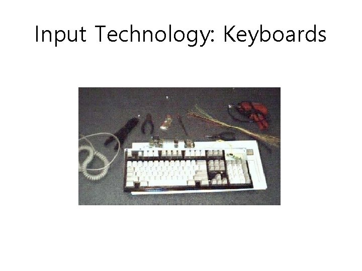 Input Technology: Keyboards 