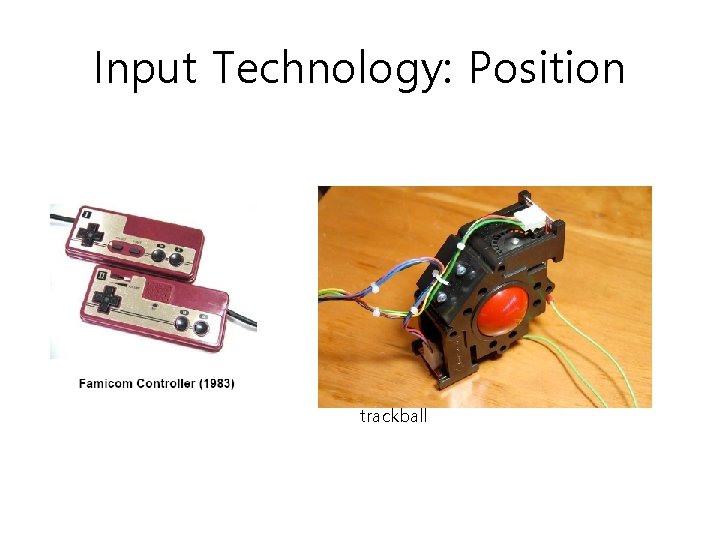 Input Technology: Position trackball 