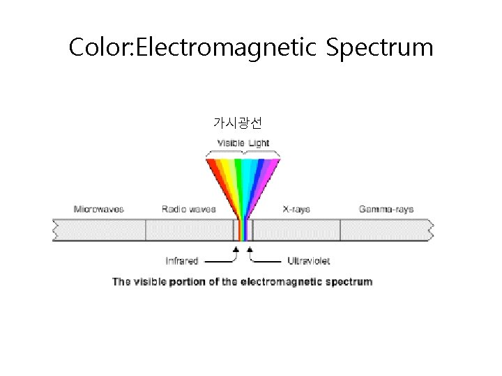 Color: Electromagnetic Spectrum 가시광선 