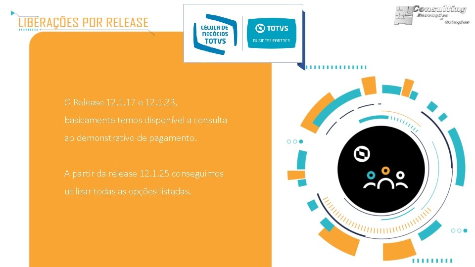 O Release 12. 1. 17 e 12. 1. 23, basicamente temos disponível a consulta