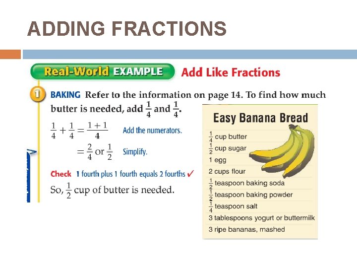 ADDING FRACTIONS 