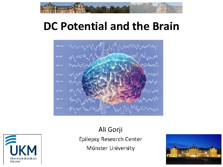 DC Potential and the Brain Ali Gorji Epilepsy Research Center Münster University 
