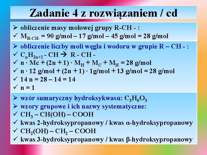 Zadanie 4 z rozwiązaniem / cd Ø ü ü ü Ø Ø ü ü