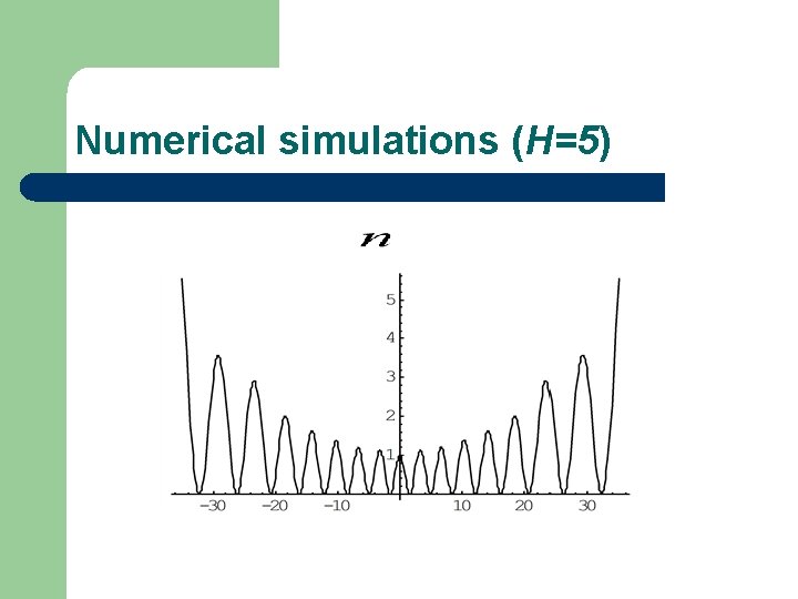 Numerical simulations (H=5) 