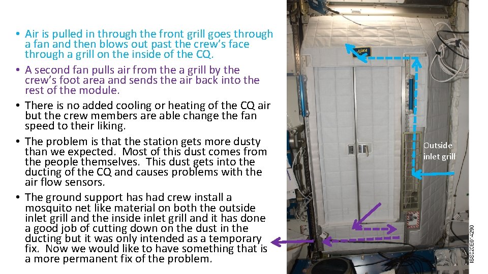  • Air is pulled in through the front grill goes through a fan