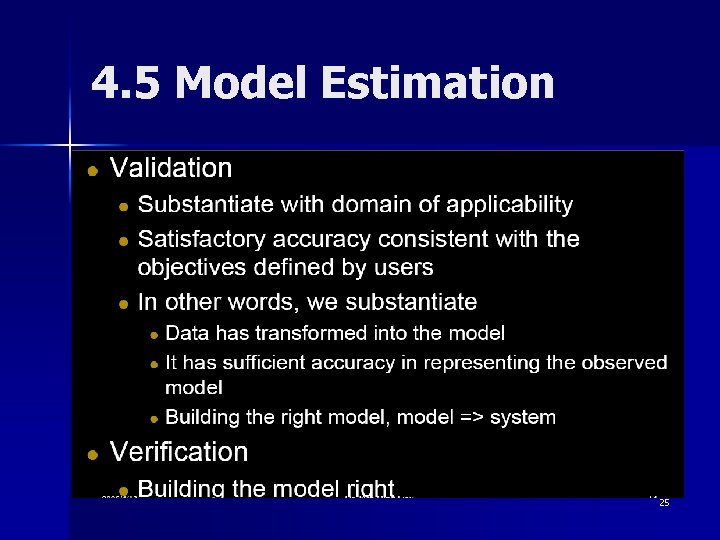4. 5 Model Estimation 25 4. 5 Model Estimation 25