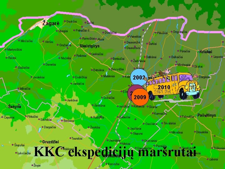 2003 2004 2005 2006 2002 2007 2009 2010 KKC ekspedicijų maršrutai 