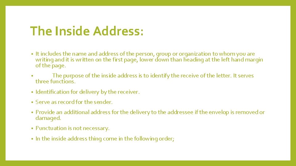 LETTER WRITING TYPES ESSENTIAL PARTS Letters are messages