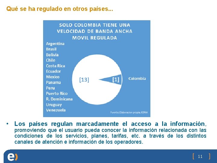 Qué se ha regulado en otros países. . . • Los países regulan marcadamente