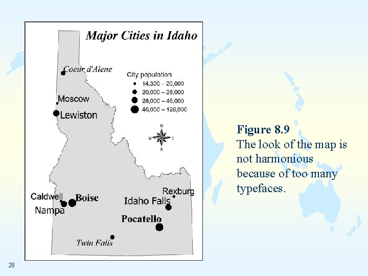 Figure 8. 9 The look of the map is not harmonious because of too