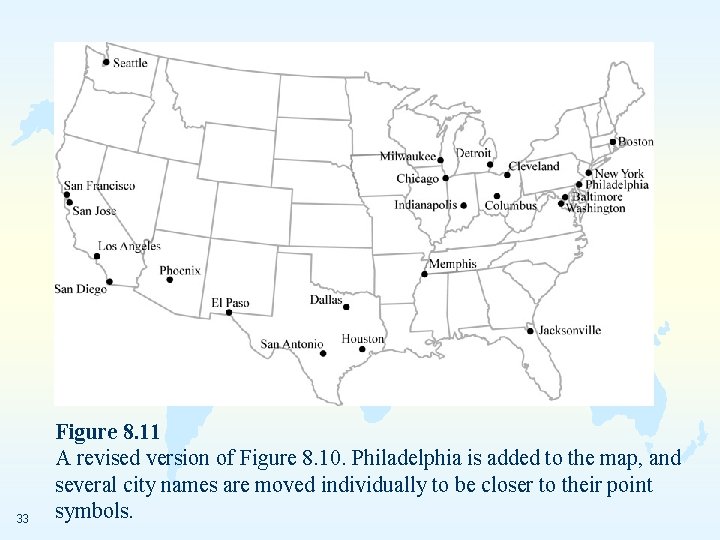 33 Figure 8. 11 A revised version of Figure 8. 10. Philadelphia is added