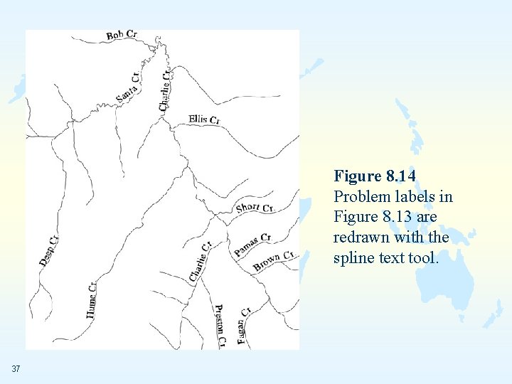 Figure 8. 14 Problem labels in Figure 8. 13 are redrawn with the spline