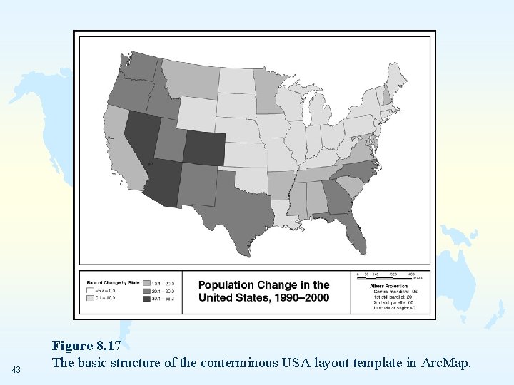 43 Figure 8. 17 The basic structure of the conterminous USA layout template in