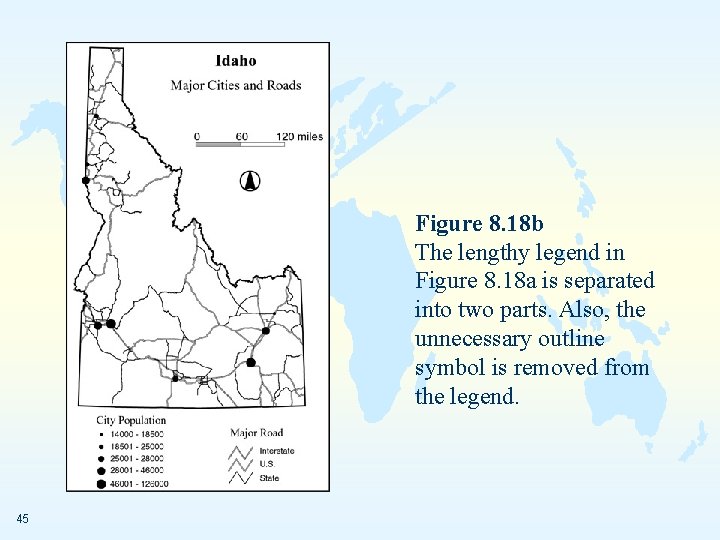 Figure 8. 18 b The lengthy legend in Figure 8. 18 a is separated