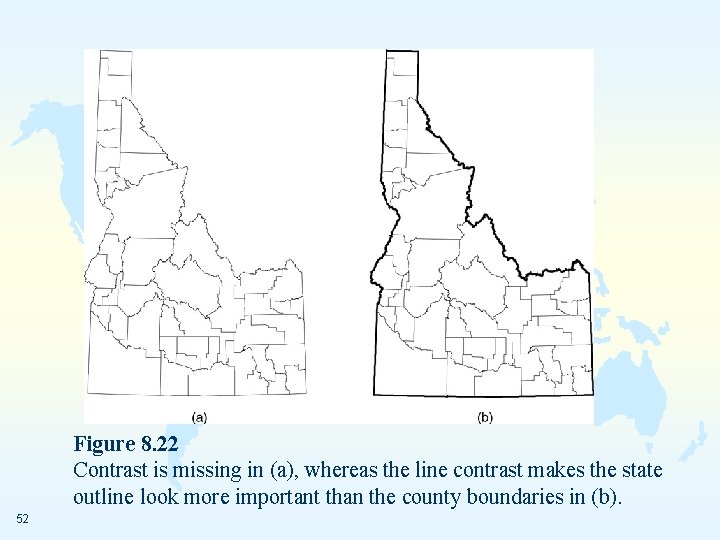 Figure 8. 22 Contrast is missing in (a), whereas the line contrast makes the
