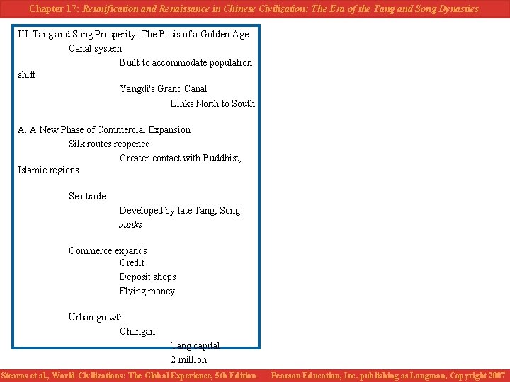 Chapter 17: Reunification and Renaissance in Chinese Civilization: The Era of the Tang and