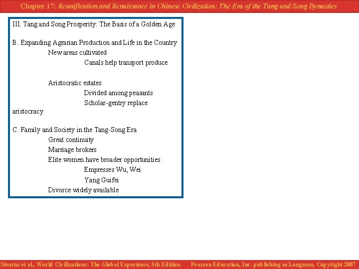 Chapter 17: Reunification and Renaissance in Chinese Civilization: The Era of the Tang and