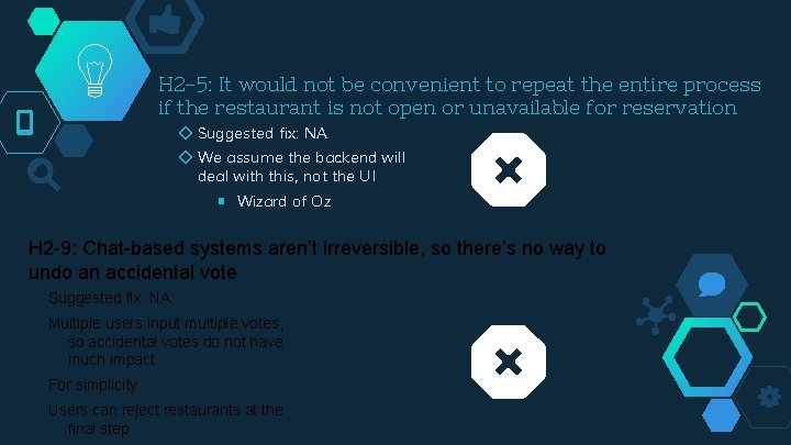 H 2 -5: It would not be convenient to repeat the entire process if