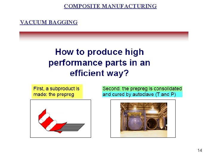 COMPOSITE MANUFACTURING VACUUM BAGGING 14 