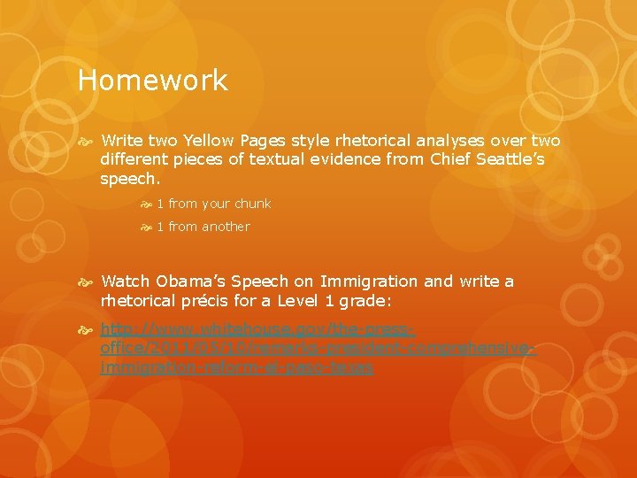 Homework Write two Yellow Pages style rhetorical analyses over two different pieces of textual