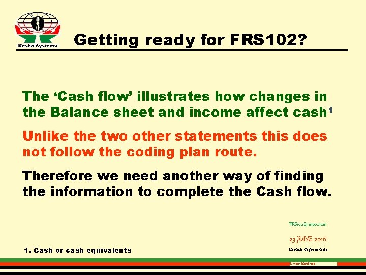 Getting ready for FRS 102? The ‘Cash flow’ illustrates how changes in the Balance