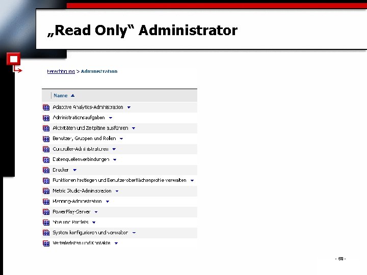 „Read Only“ Administrator - 59 - . 