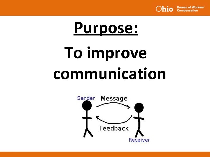 Purpose: To improve communication Purpose: To improve communication
