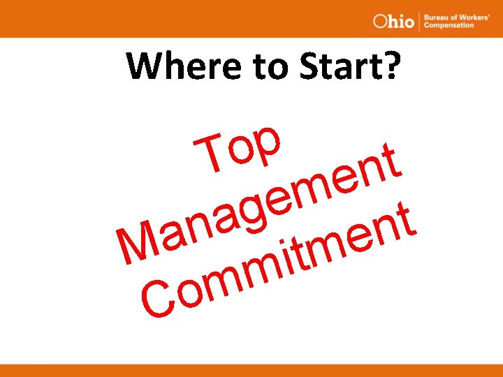 Where to Start? p o T t n e m e g a t Where to Start? p o T t n e m e g a t