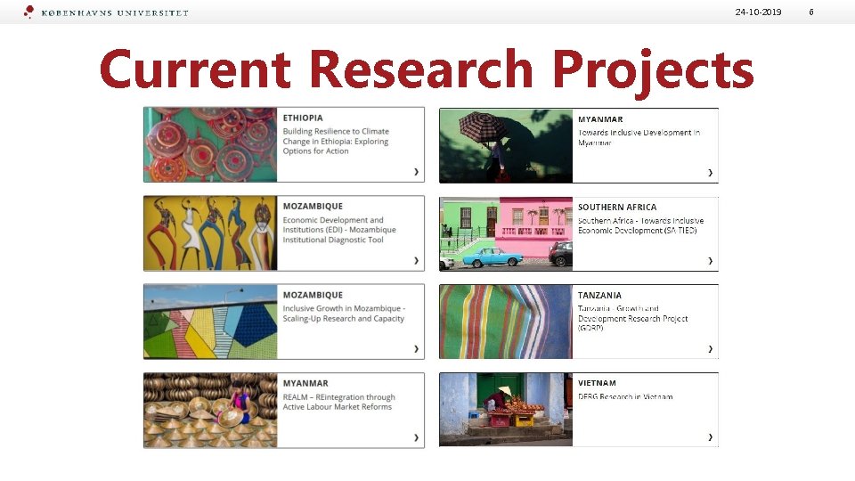 24 -10 -2019 Current Research Projects 6 
