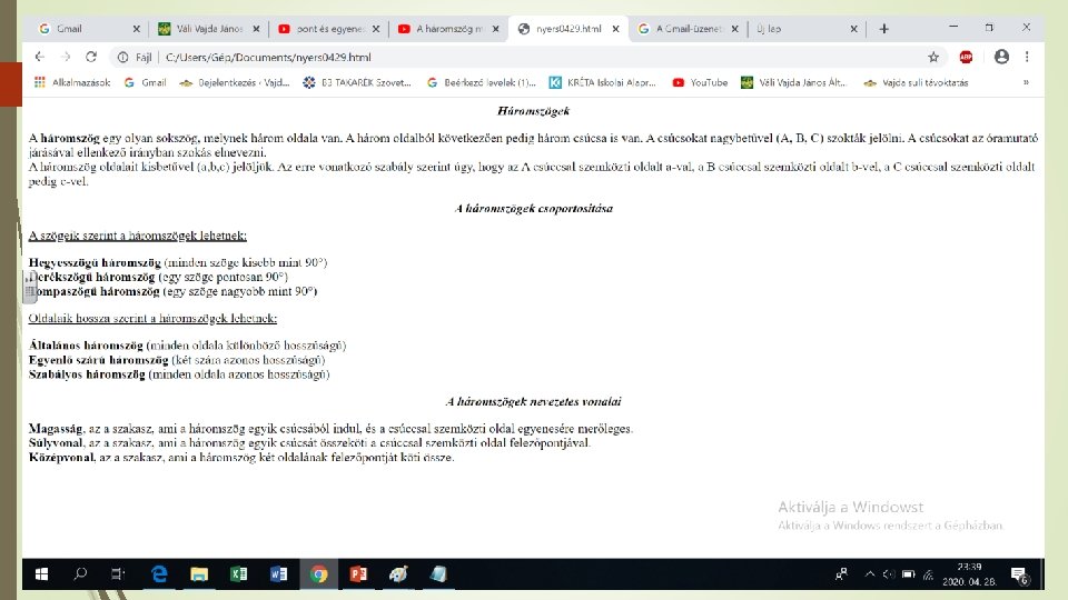 Formázd meg a mintának megfelelően a weblapot, és az első weblappal együtt küldd el
