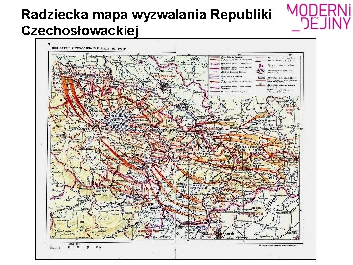 Radziecka mapa wyzwalania Republiki Czechosłowackiej 