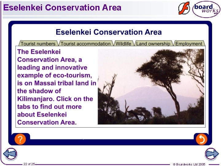 Eselenkei Conservation Area 22 of 25 © Boardworks Ltd 2005 