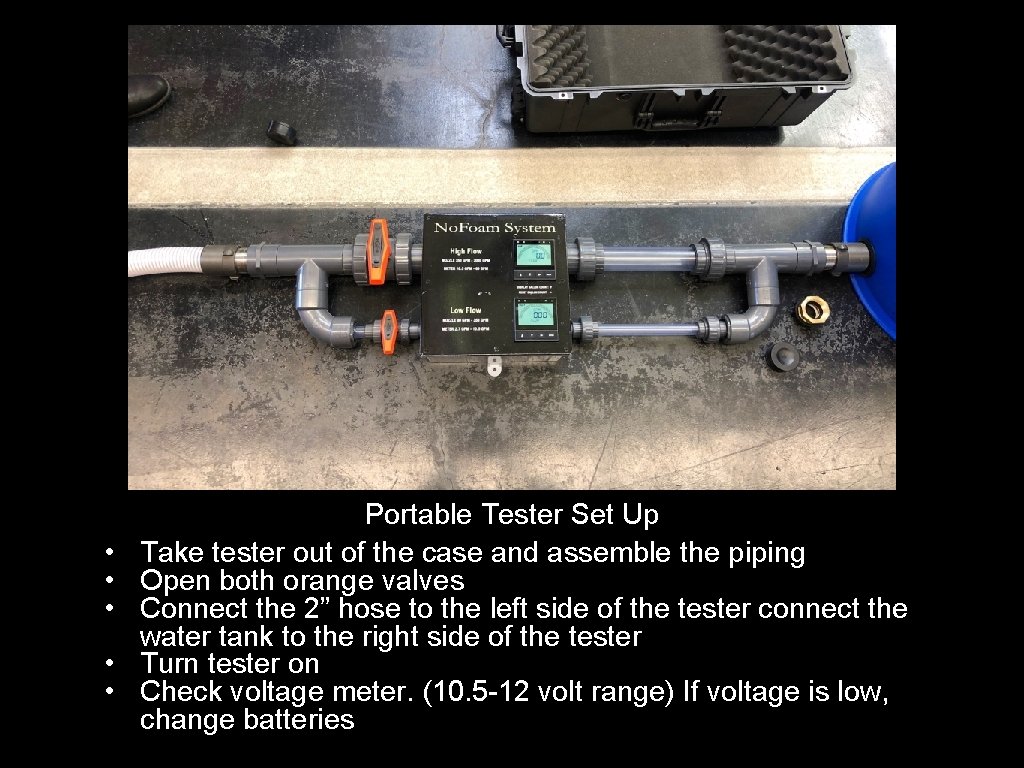 • • • Portable Tester Set Up Take tester out of the case • • • Portable Tester Set Up Take tester out of the case