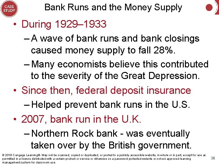 Bank Runs and the Money Supply • During 1929– 1933 – A wave of