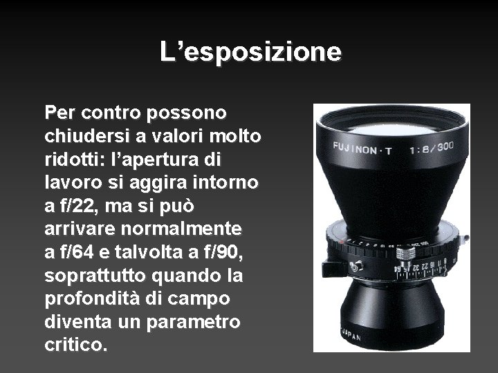 L’esposizione Per contro possono chiudersi a valori molto ridotti: l’apertura di lavoro si aggira