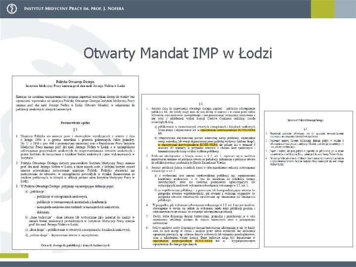 Otwarty Mandat IMP w Łodzi 