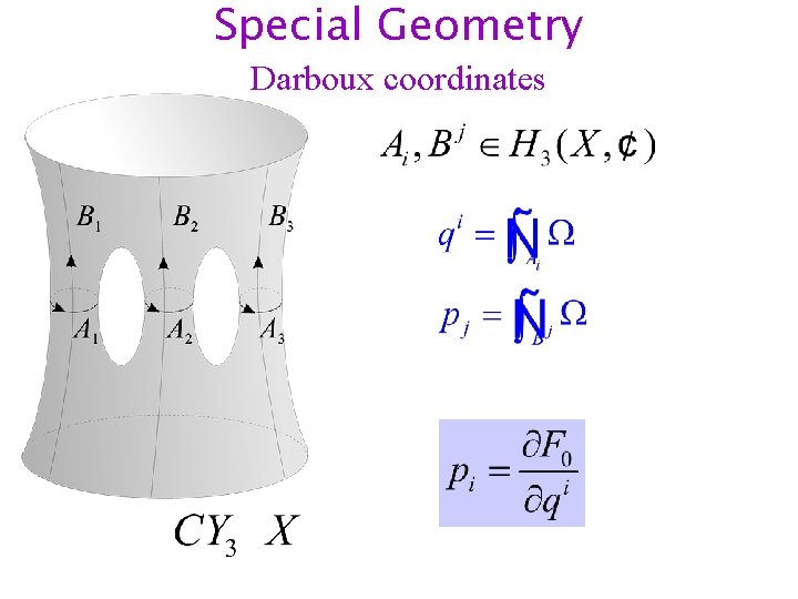 Special Geometry Darboux coordinates 