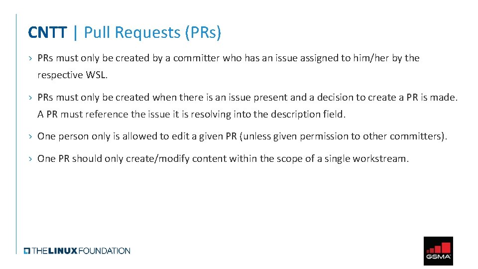 CNTT | Pull Requests (PRs) › PRs must only be created by a committer