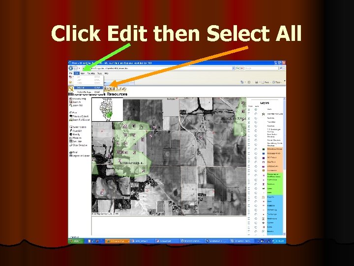 Click Edit then Select All 