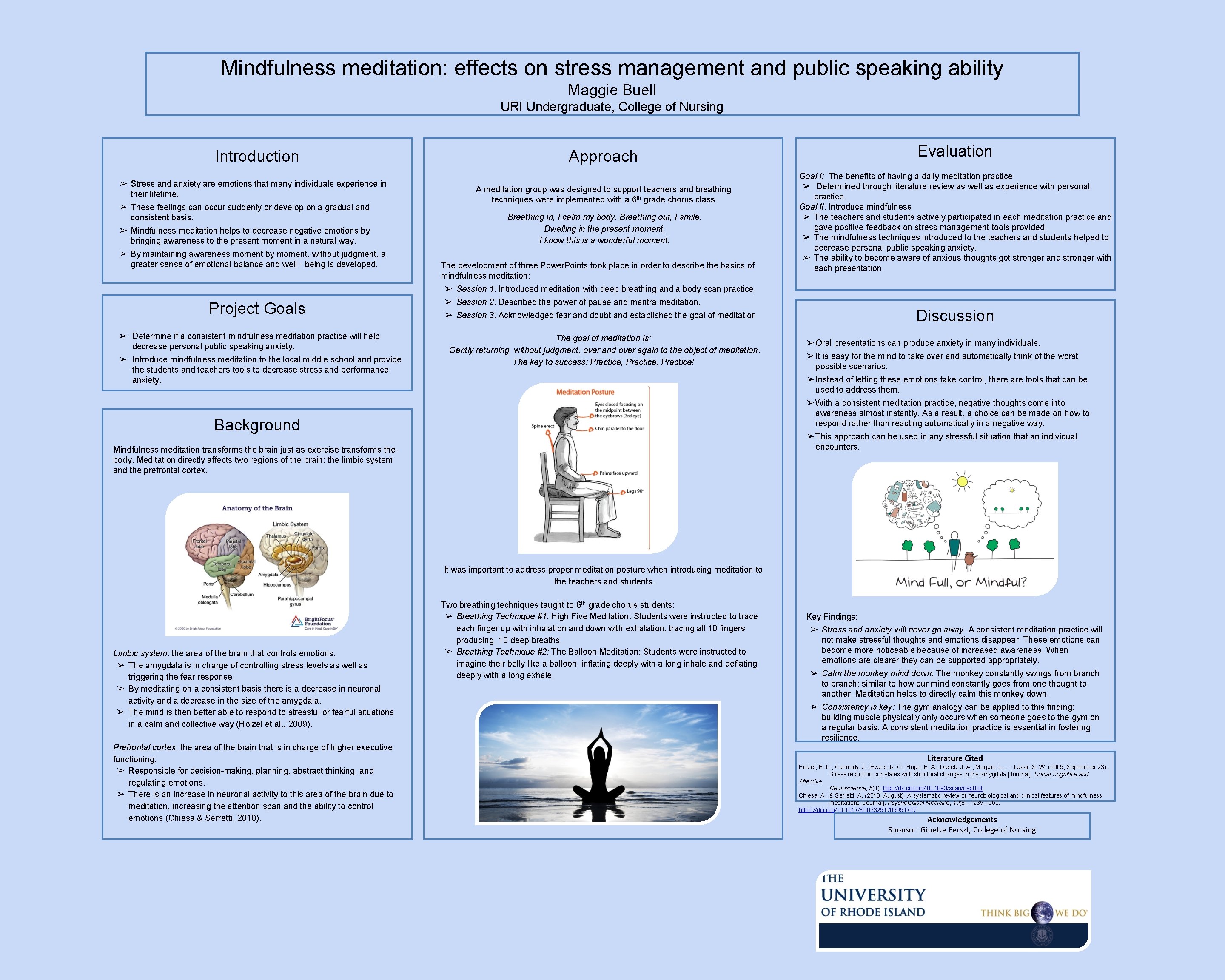 Mindfulness meditation effects on stress management and public