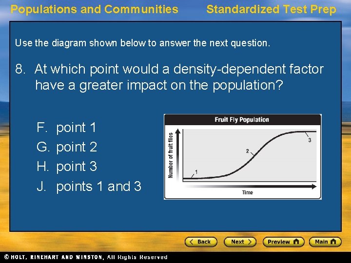 Populations and Communities Standardized Test Prep Use the diagram shown below to answer the
