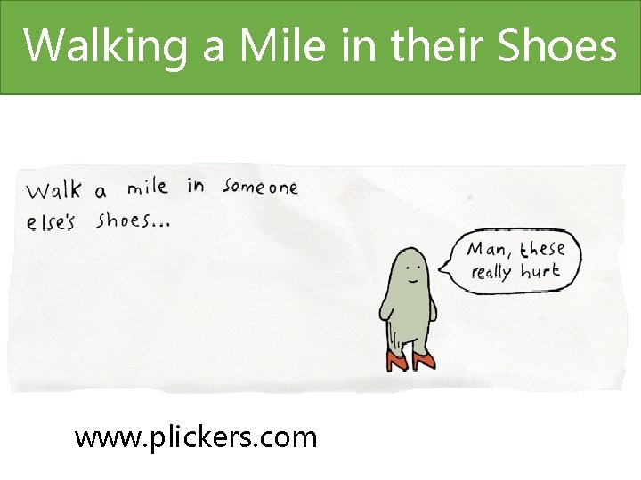 Walking a Mile in their Shoes www. plickers. com 