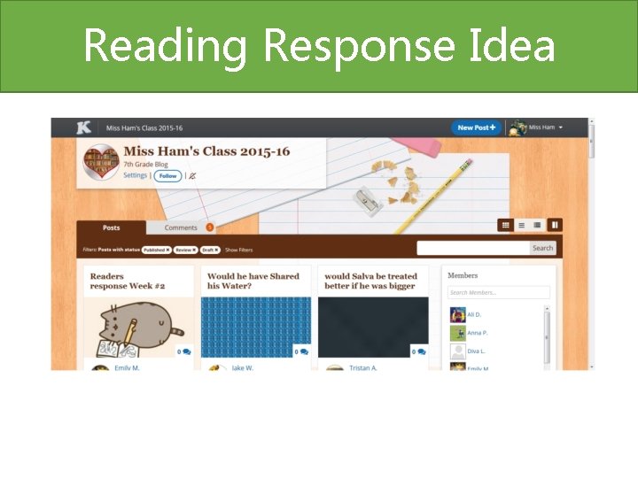 Reading Response Idea 
